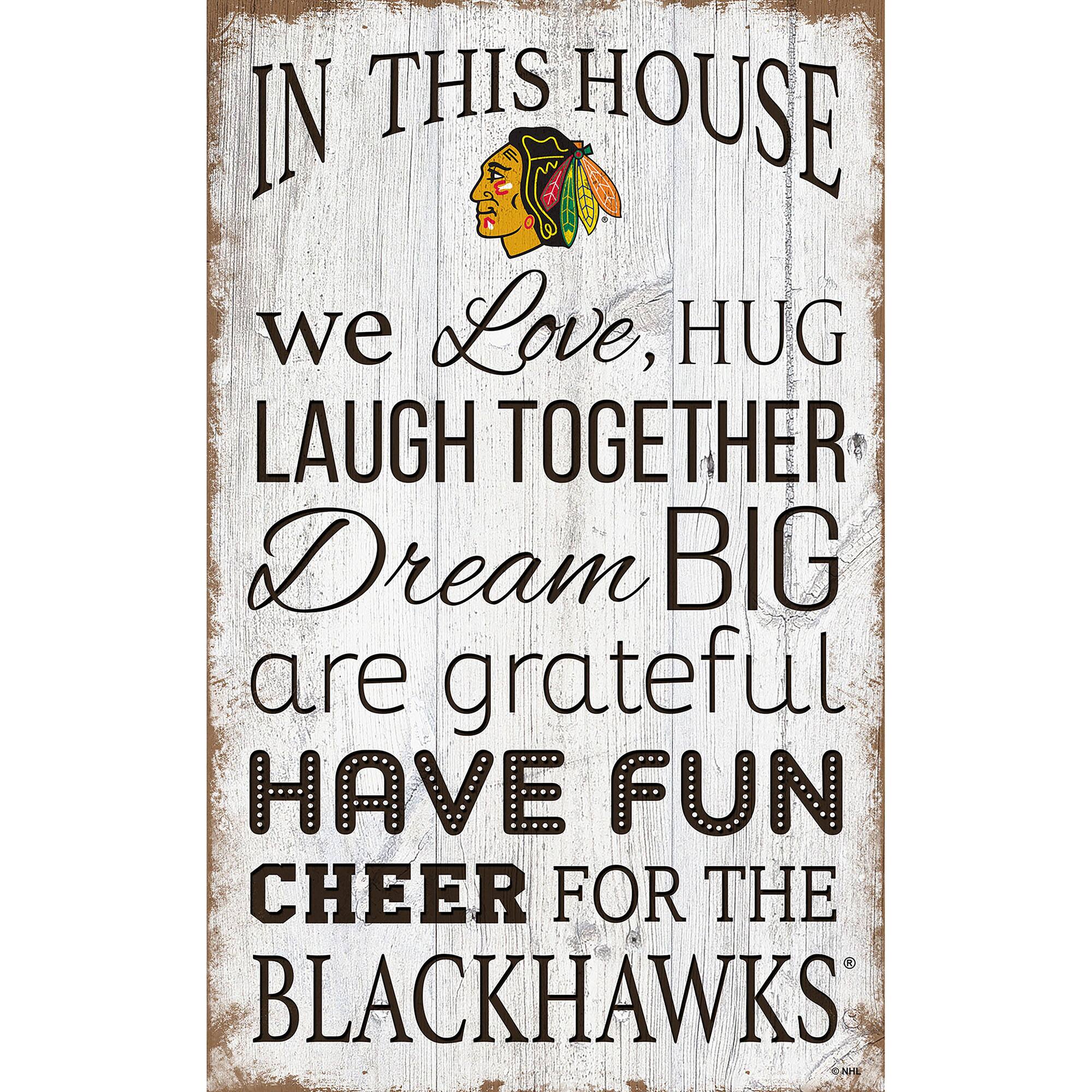 Chicago Blackhawks 11'' x 19'' Team In This House Sign