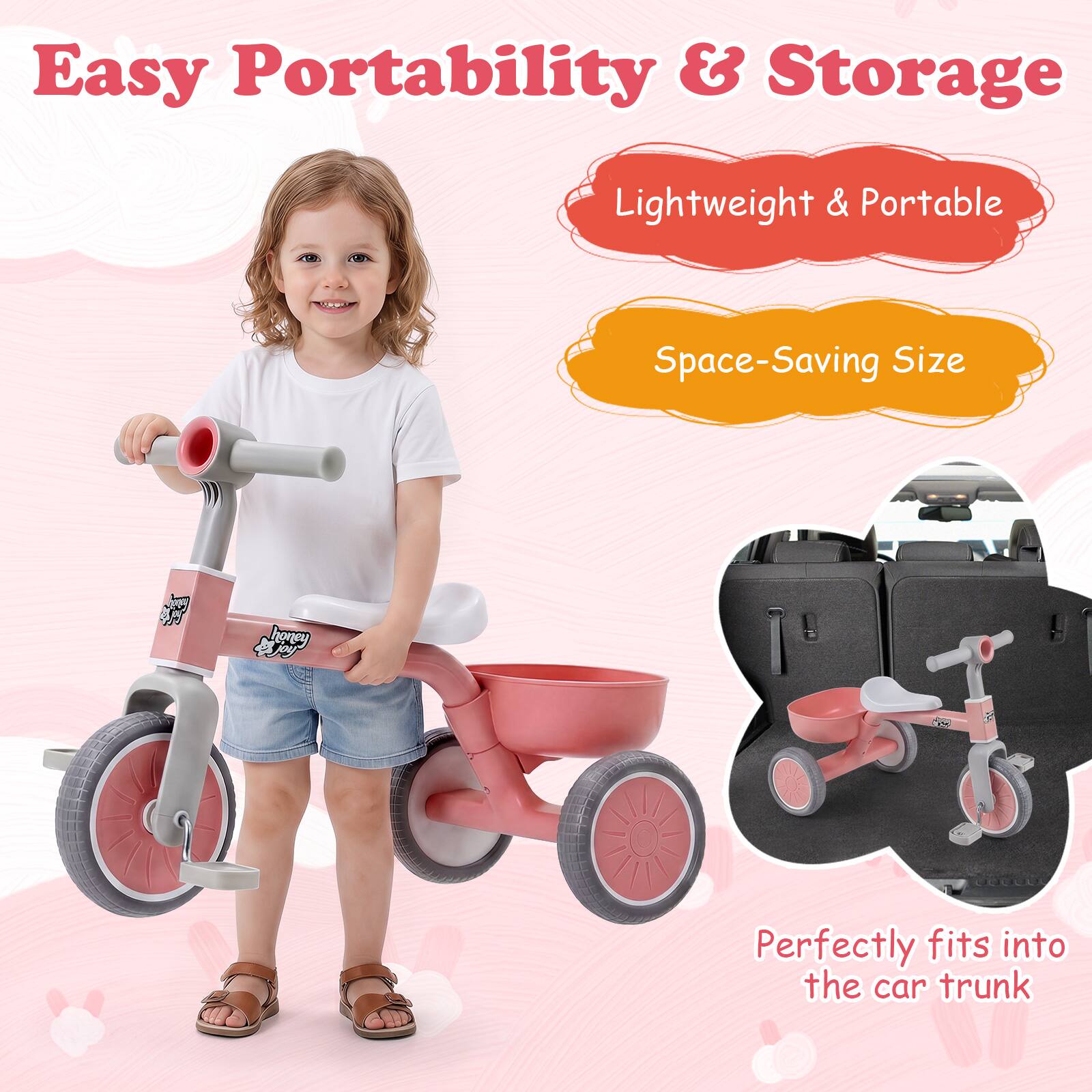 Easy Portability & Storage  
Lightweight & Portable  
Space-Saving Size  
Perfectly fits into the car trunk