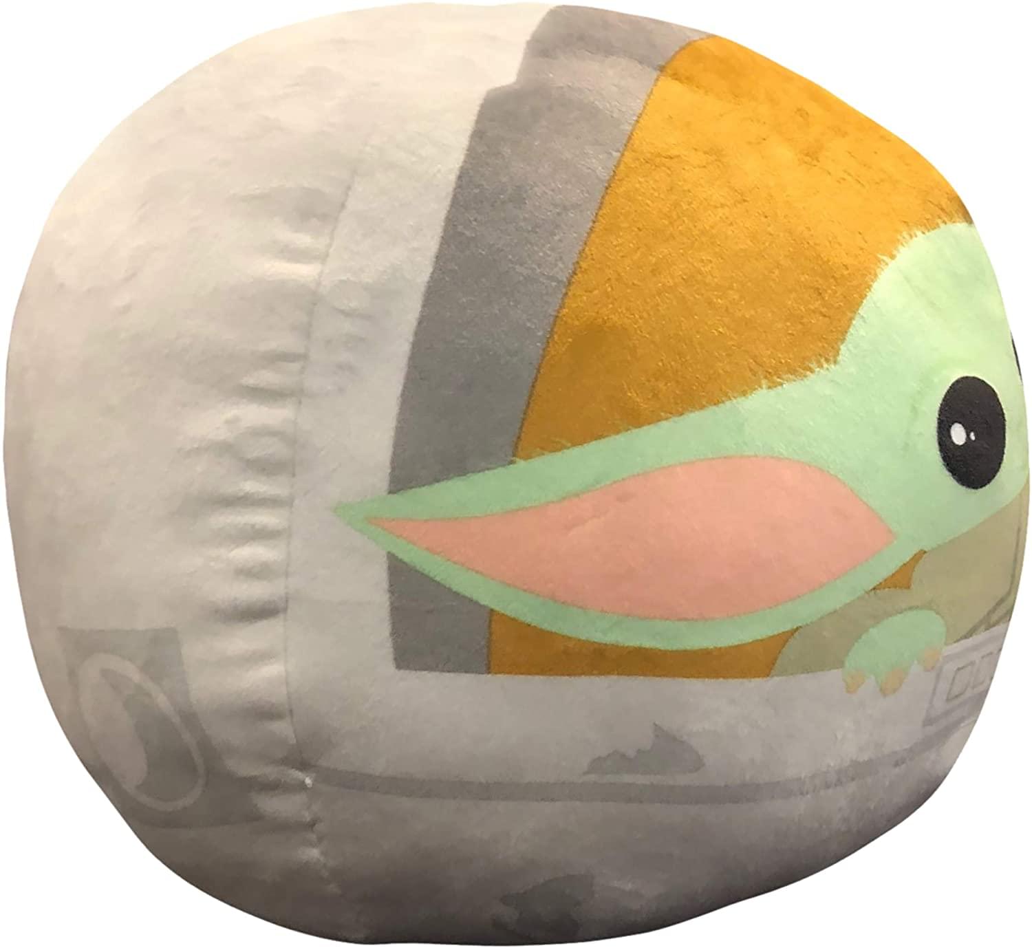 Alt View 1. Star Wars - Star Wars The Mandalorian The Child 11 Inch Round Cloud Plush Pillow - Green.