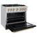 Alt View 1. ZLINE - 36 in. Wide 6 Burner Autograph Classic Gas Range and Bronze Accents (CGRZ-BLM-36-CB) - Black.