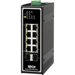 Eaton Tripp Lite Series 8-Port Unmanaged Industrial Gigabit Ethernet Switch - 10/100/1000 Mbps, PoE+ 30W, 2 GbE SFP - Unknown