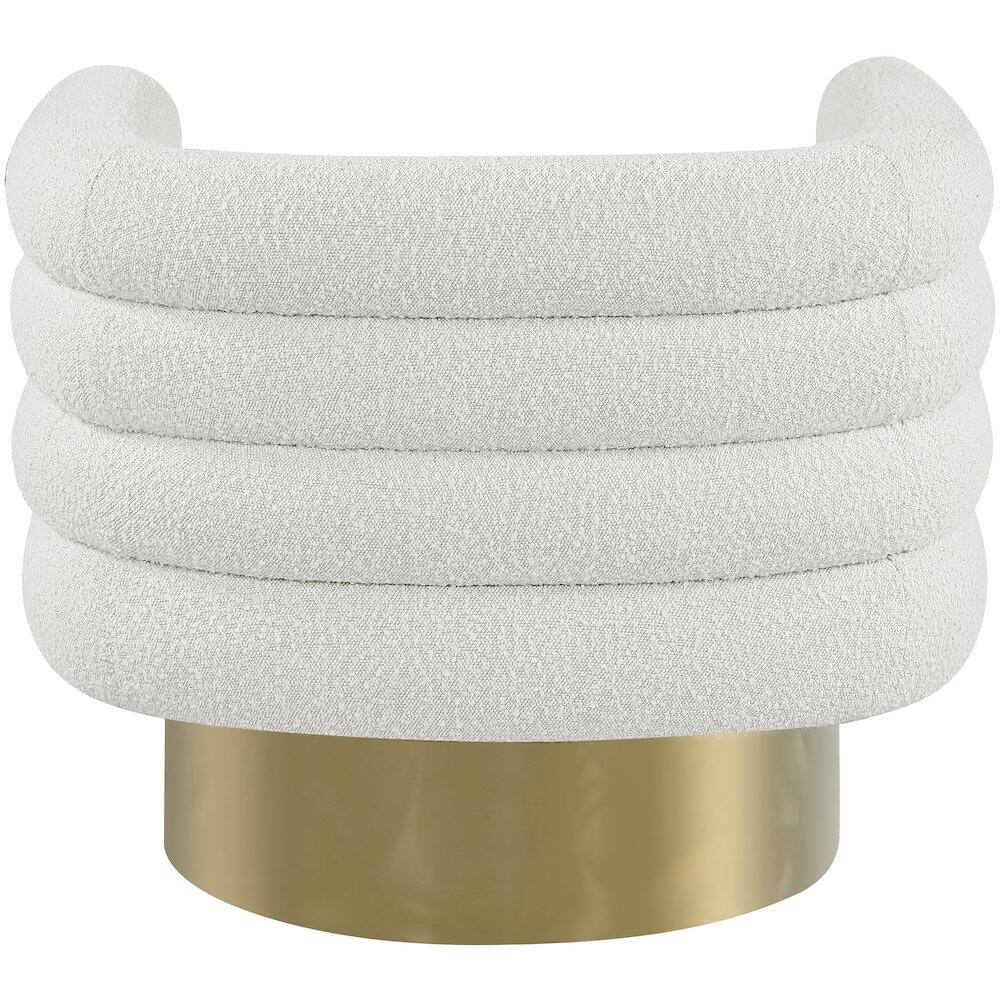 Alt View 1. Meridian Furniture - Tessa Cream Boucle Fabric Accent Chair - Beige.