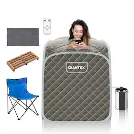 Costway - Portable Steam Sauna - Gray