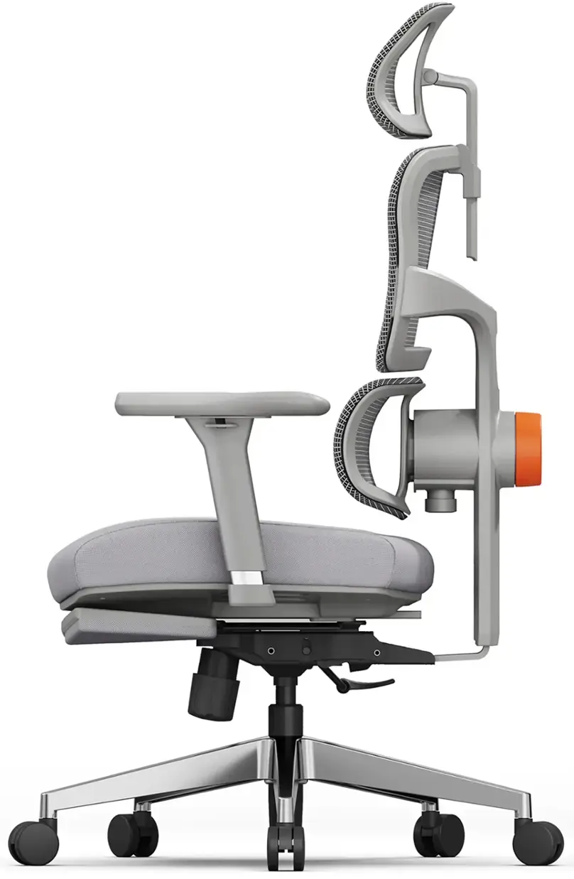 Alt View 15. Newtral - Ergonomic High Back Mesh Office Chair with Headrest - Gray.