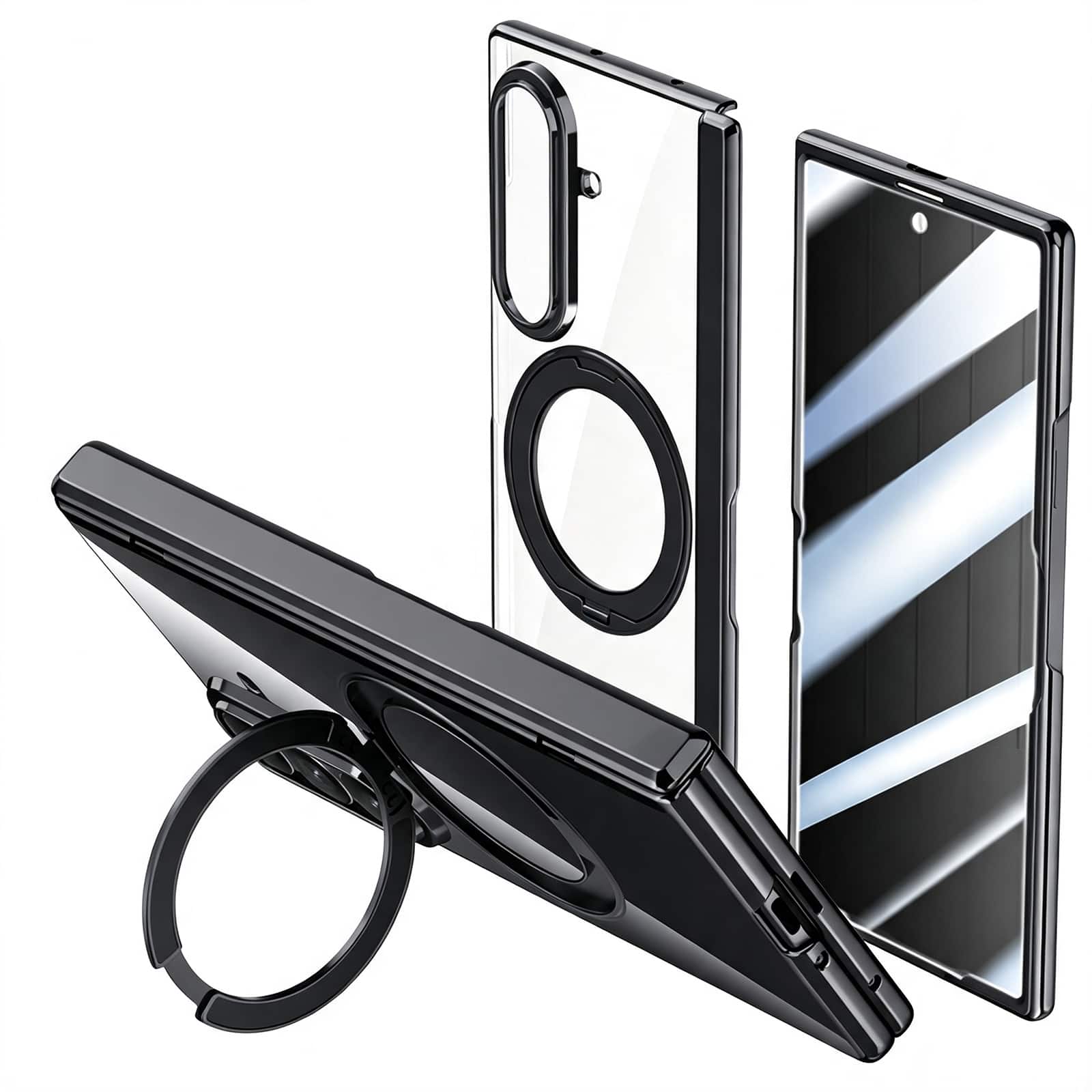 Dteck - for Samsung Galaxy Z Fold8 Ultra Magnetic Case, Built-in Screen Protector & Hinge Protection,Shockproof Hard PC Cover - Black(Privacy Film) price history on PriceWatchPro