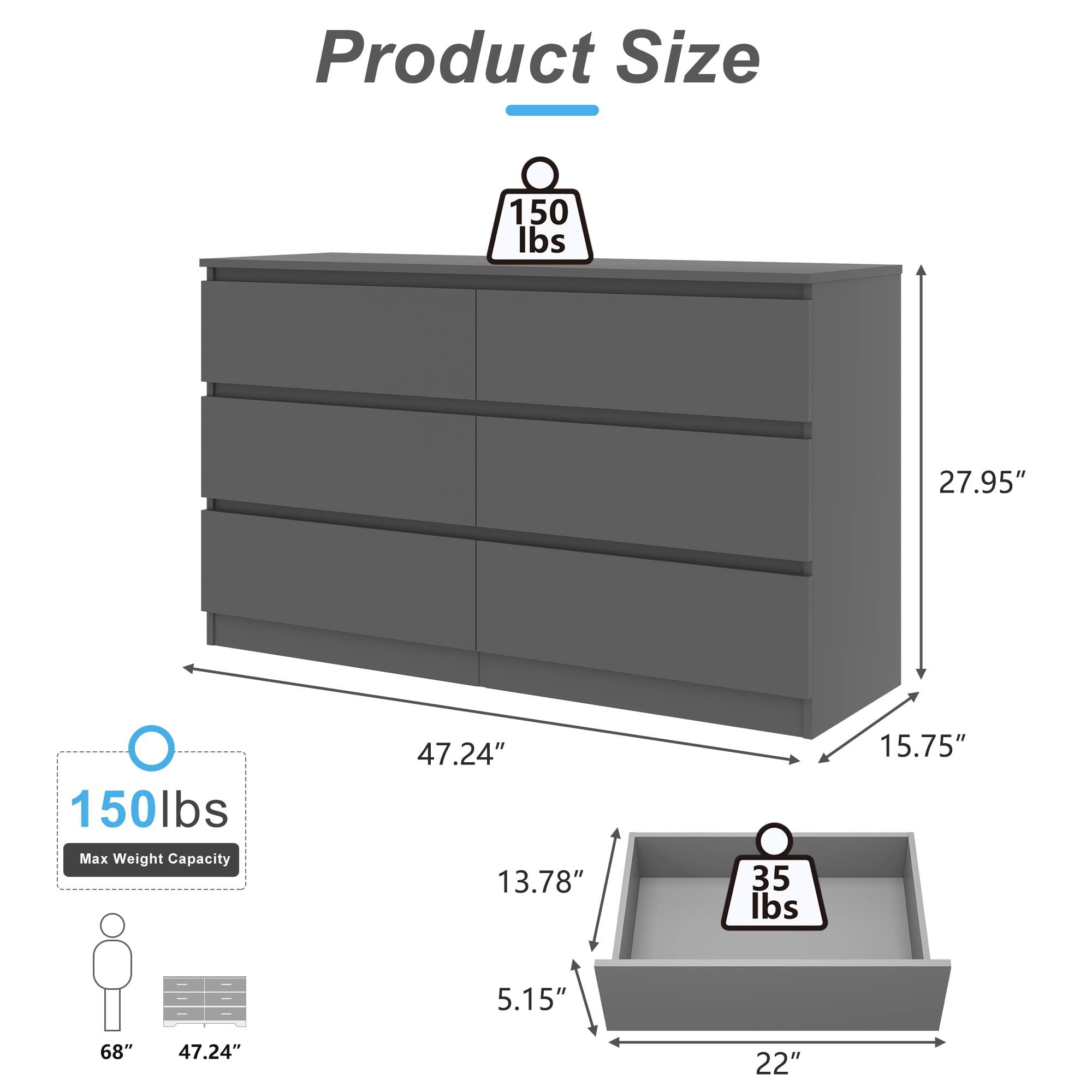 Product Size

- 150 lbs
- 27.95"
- 47.24"
- 15.75"
- 13.78"
- 5.15"
- 22"
- 68"
- 47.24"

Max Weight Capacity: 150 lbs

Drawer Weight Capacity: 35 lbs