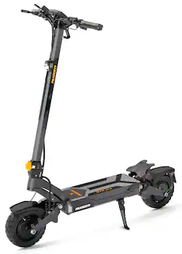 Ausom - DT2 Pro Foldable Electric Scooter w/ 71 mi Max Operating Range & 20 mph Max Speed, Dual 1100W Motors, 297 lbs Max Load - Gray/Yellow