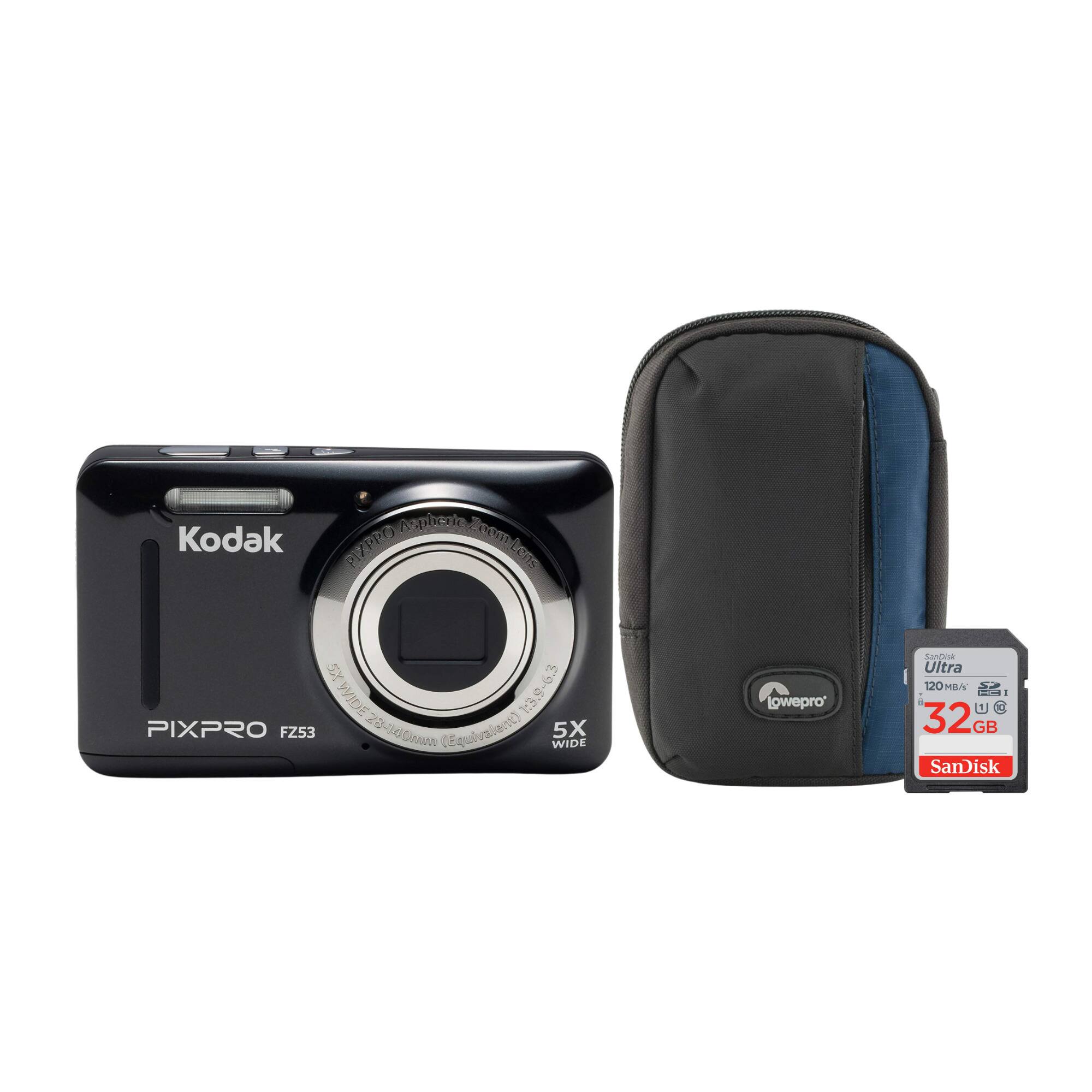 Kodak PIXPRO Friendly Zoom FZ53 with 32GB SDXC Memory Card and