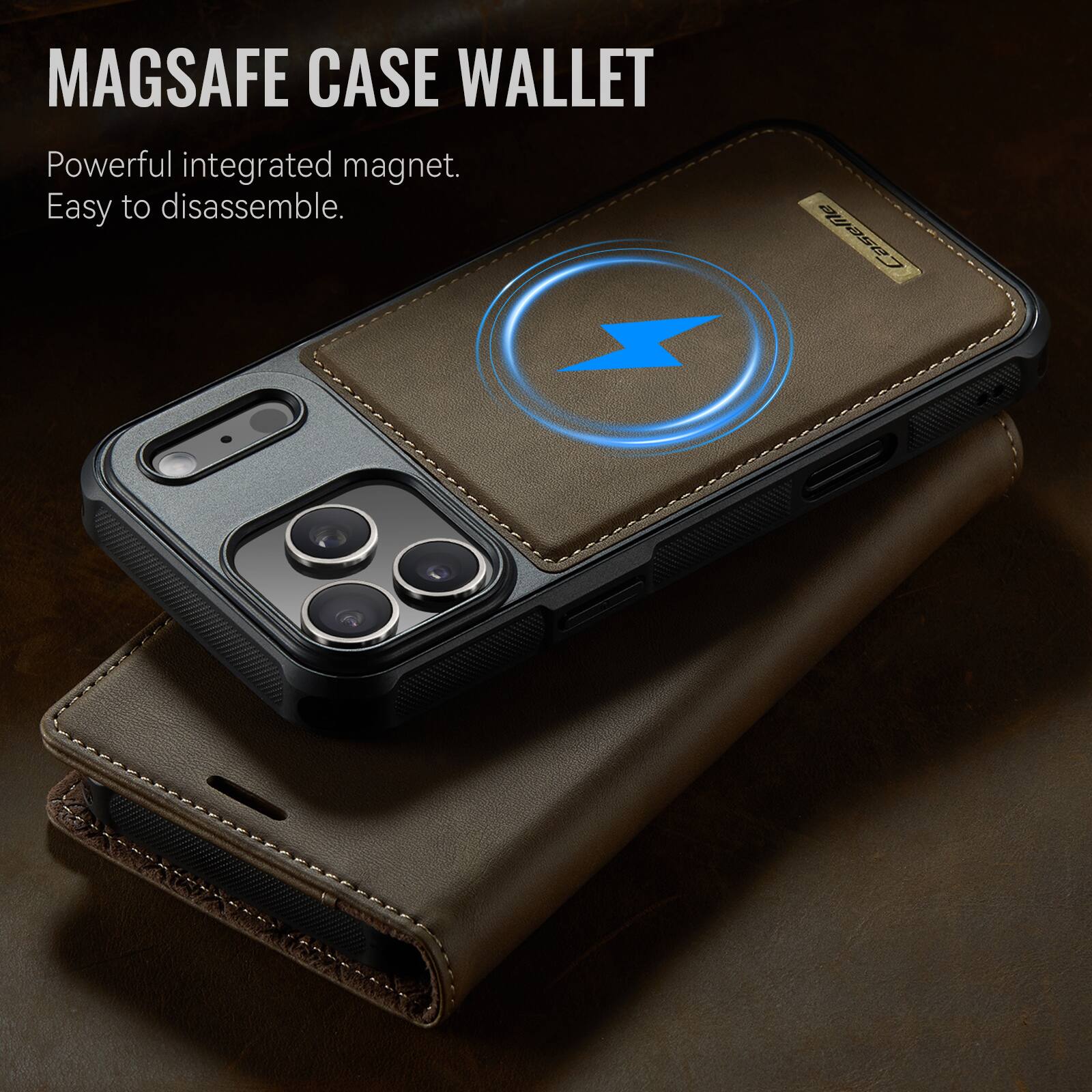 MAGSAFE CASE WALLET

Powerful integrated magnet.  
Easy to disassemble.