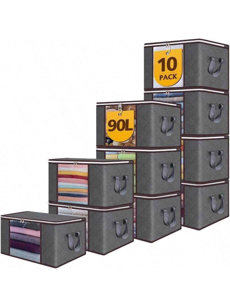 Live At Space 90L Large Storage Bags, Foldable Clothes Bins, Closet ...