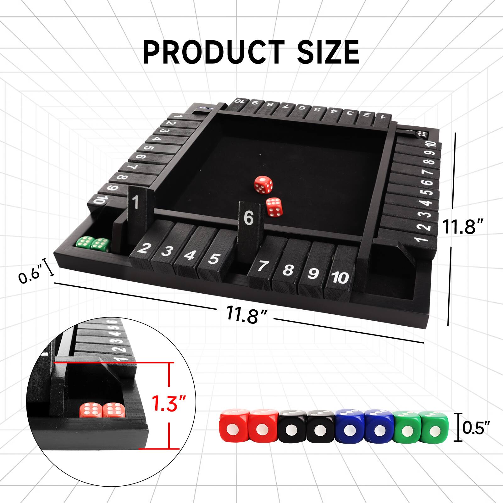 PRODUCT SIZE
0.6"
11.8"
1.3"
0.5"