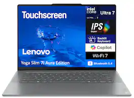Lenovo - Yoga Slim 7i Laptop 15.3 IPS 2.8K Touchscreen (Intel Ultra 7-258V, 32GB LPDDR5X, 1TB SSD, Win 11 Home) - Luna Grey