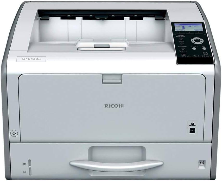 Ricoh - SP-6430DN Single Function Monochrome, Black and A3 Laser Printer - White
