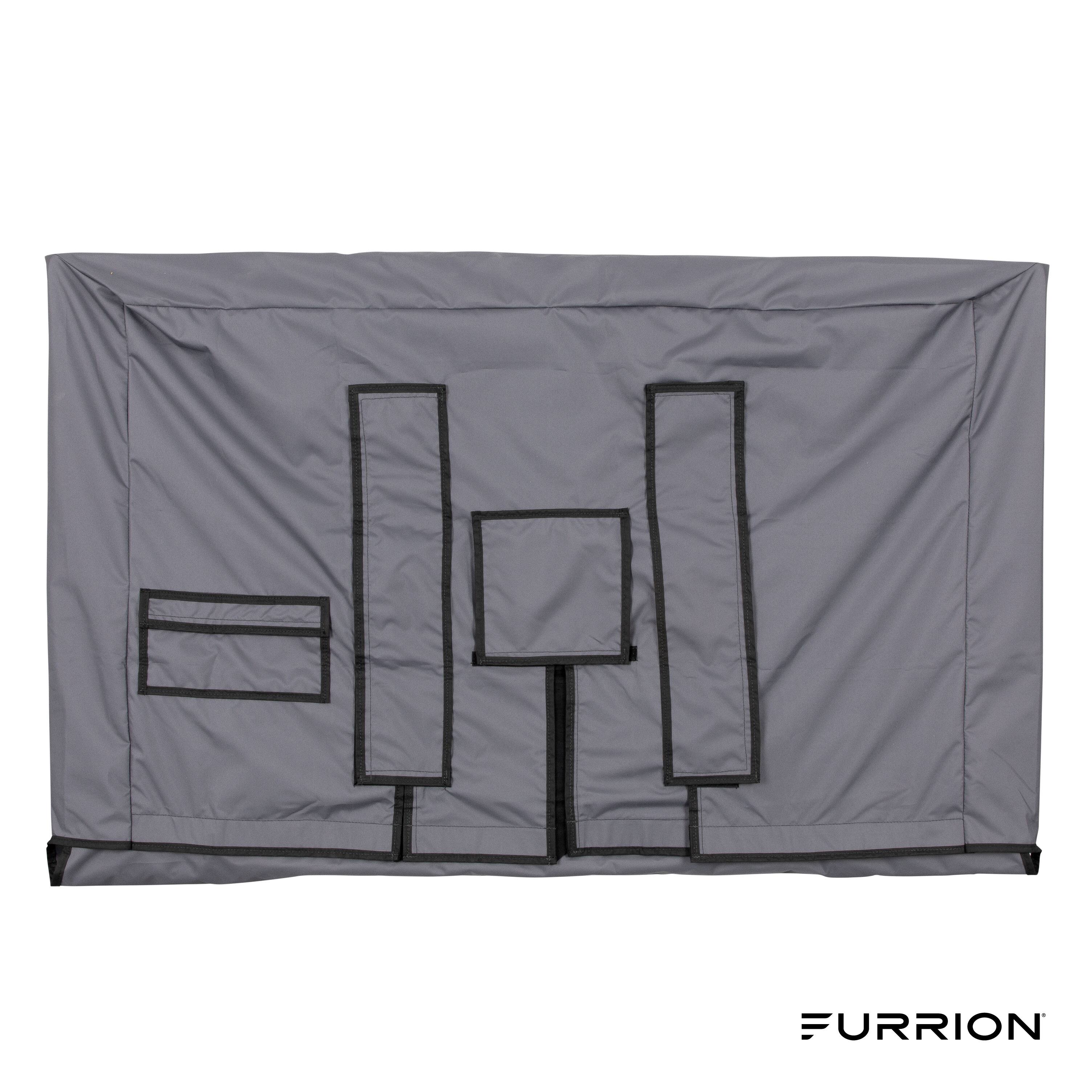 Left. Furrion - 75" Outdoor TV cover - Grey.