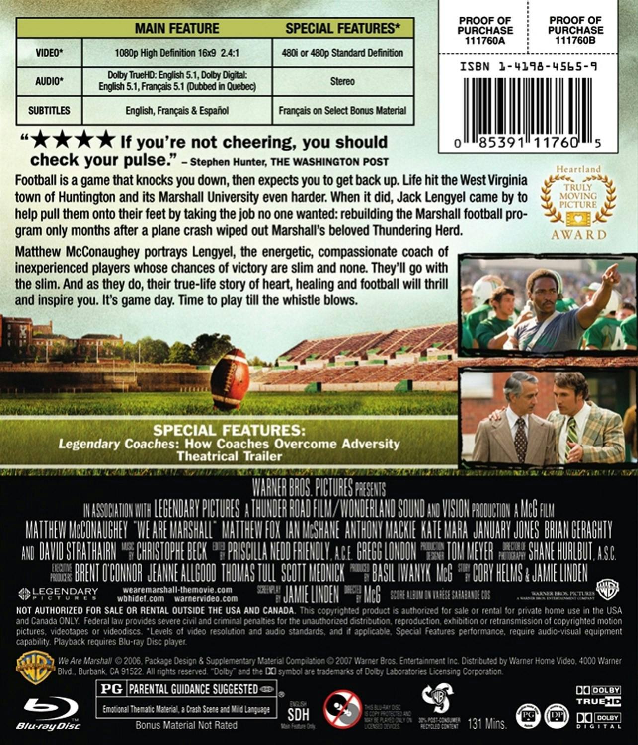 Back. We Are Marshall [Blu-ray].