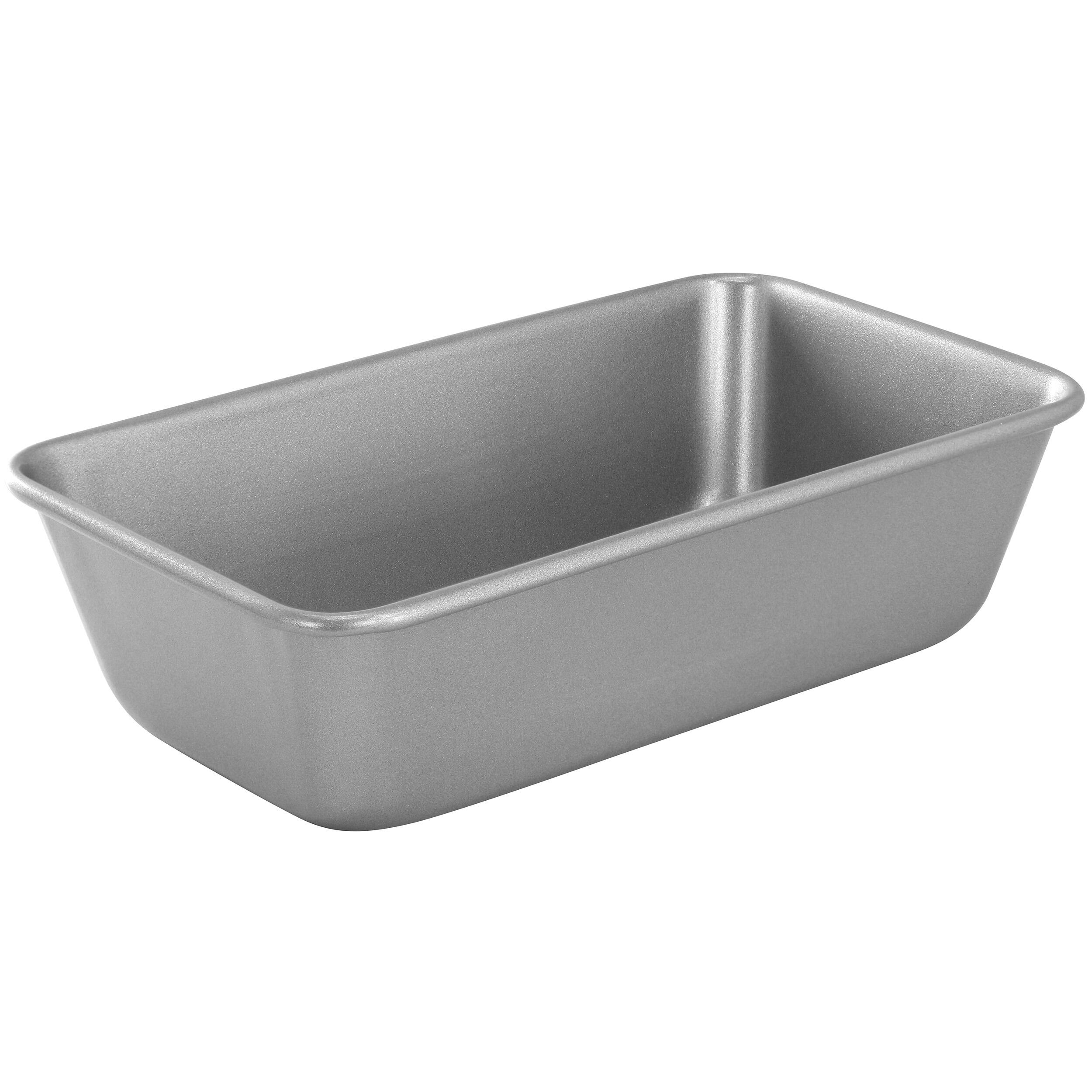 Front. Martha Stewart - Martha Stewart Everyday Bakeaway 9 Inch Nonstick Steel Loaf Pan - Silver.