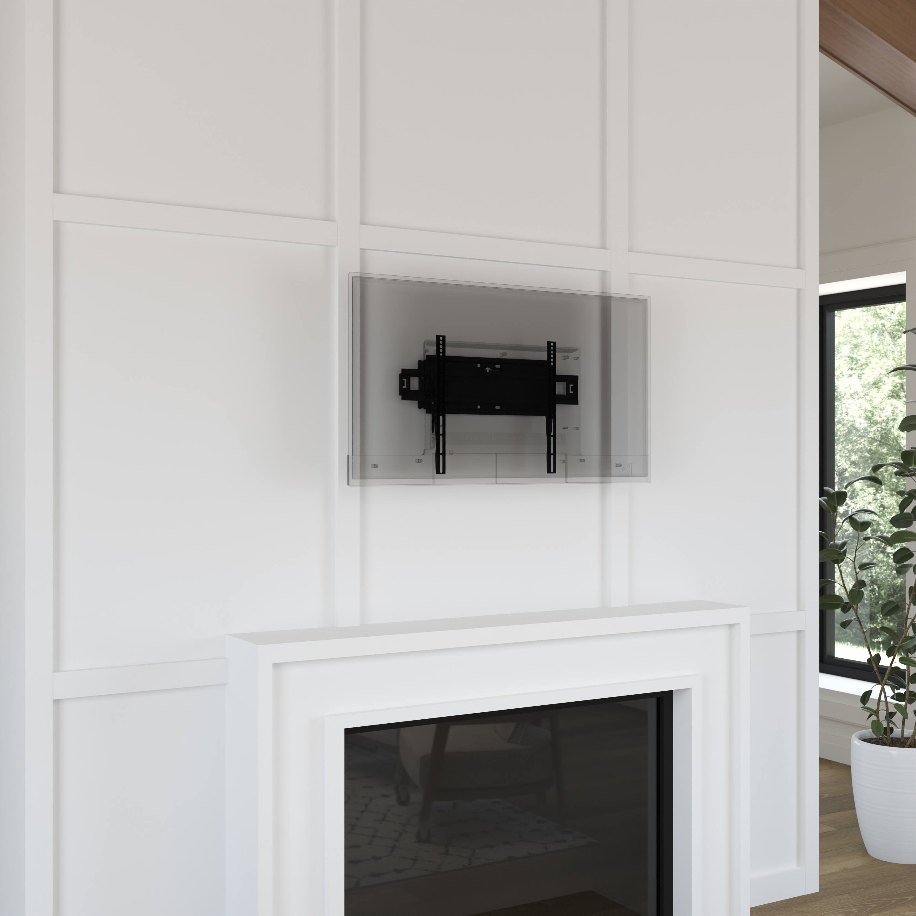 Alt View 1. Emma + Oliver - Full Motion TV Wall Mount-32"-55", 40"-84" TV-Built in Level-Quick Release Cords - Black.