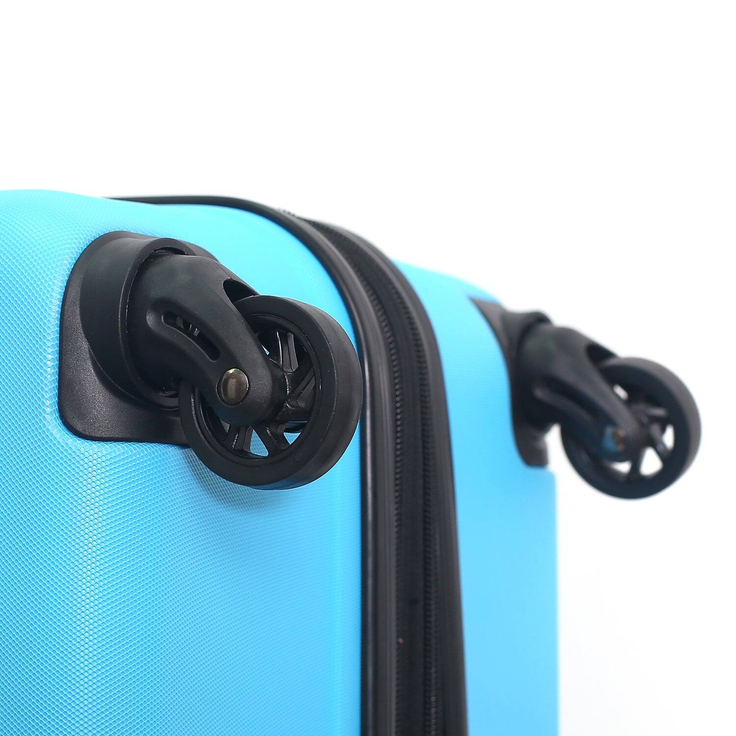 Alt View 4. DUKAP - Rodez Lightweight Hardside Spinner Luggage 28" - LIGHT BLUE.