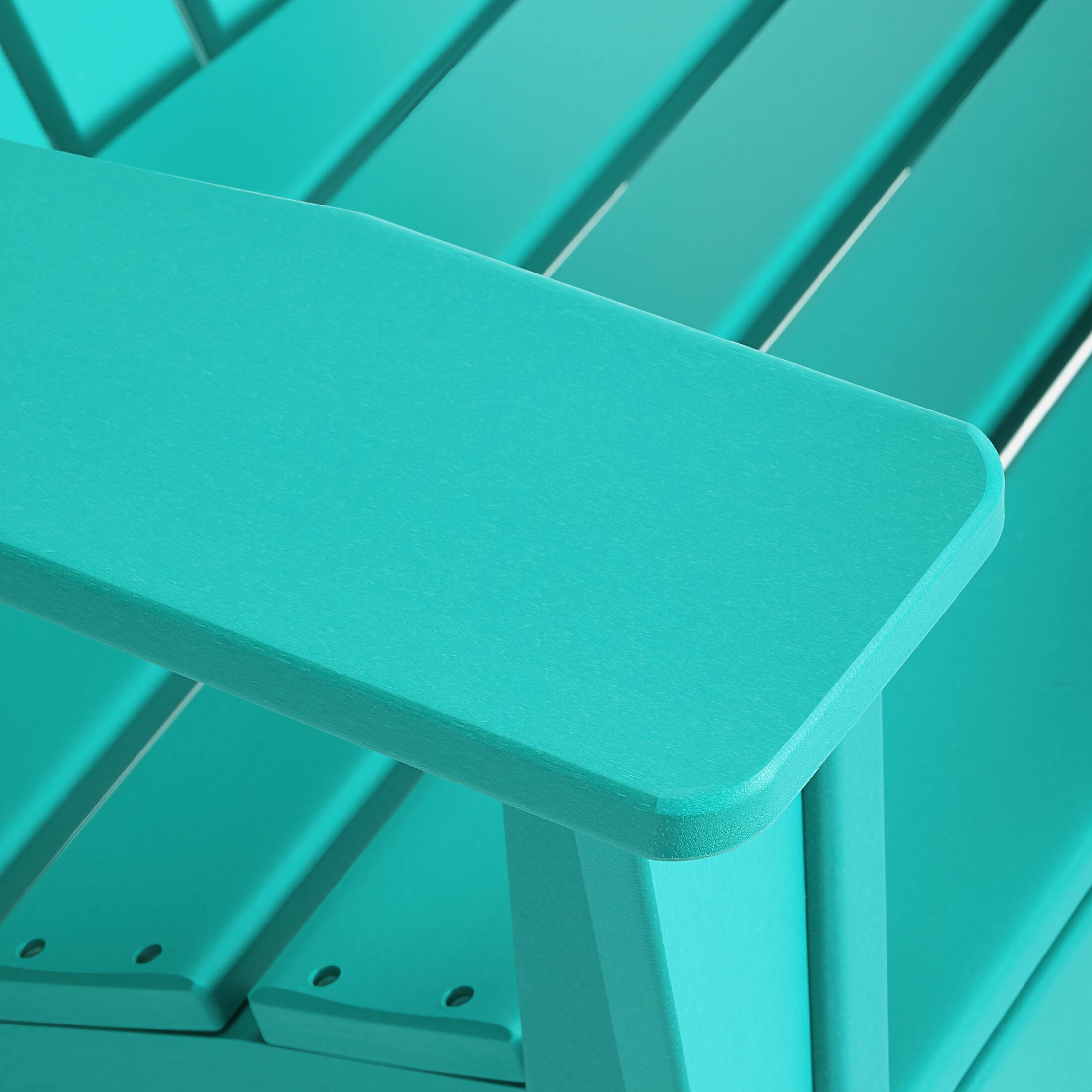 Alt View 6. WestinTrends - WestinTrends Dylan Outdoor Adirondack Chair With Ottoman And Side Table 3-Piece Set - Turquoise.