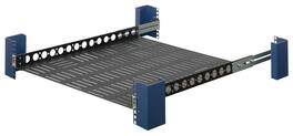 RackSolutions - 1U Light Duty Fixed Shelf 24in Depth for 23in EIA Racks - Black