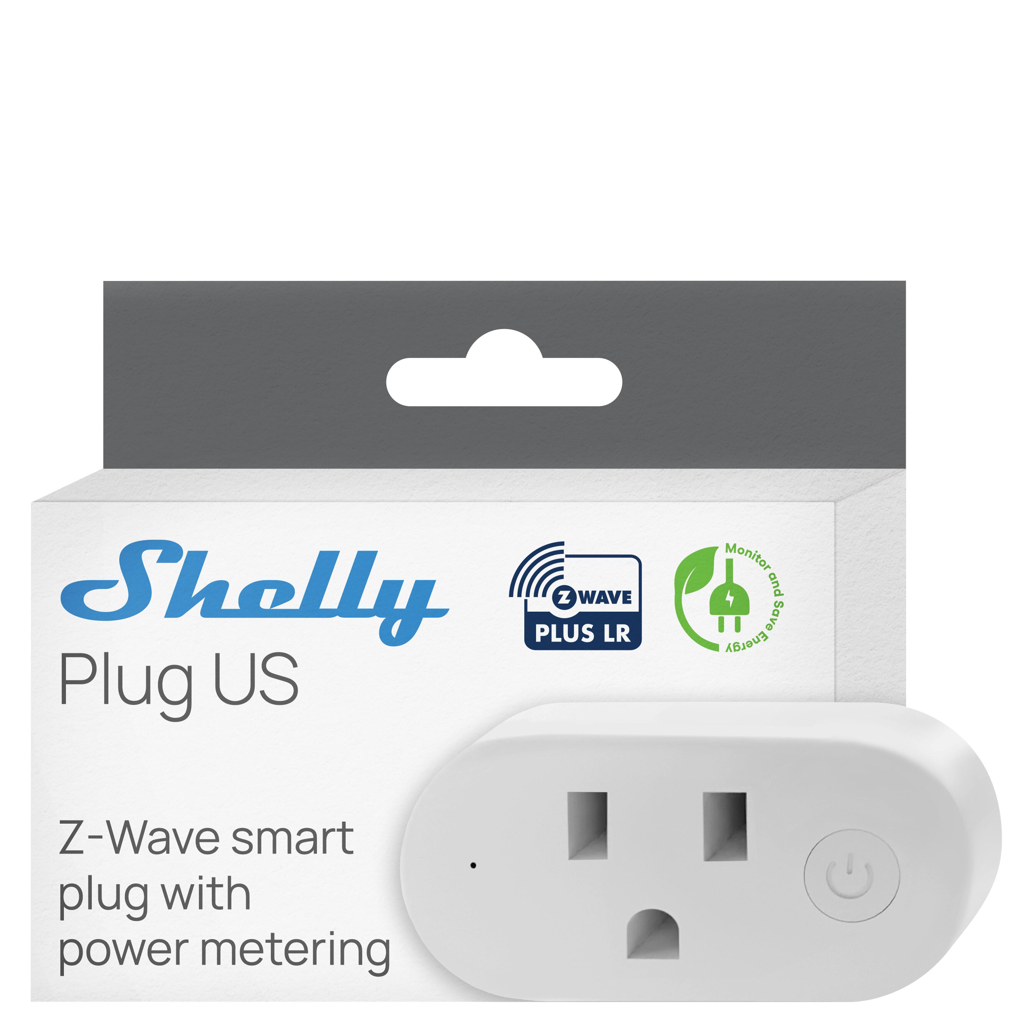 Shelly Plug US  
Z-Wave smart plug with power metering