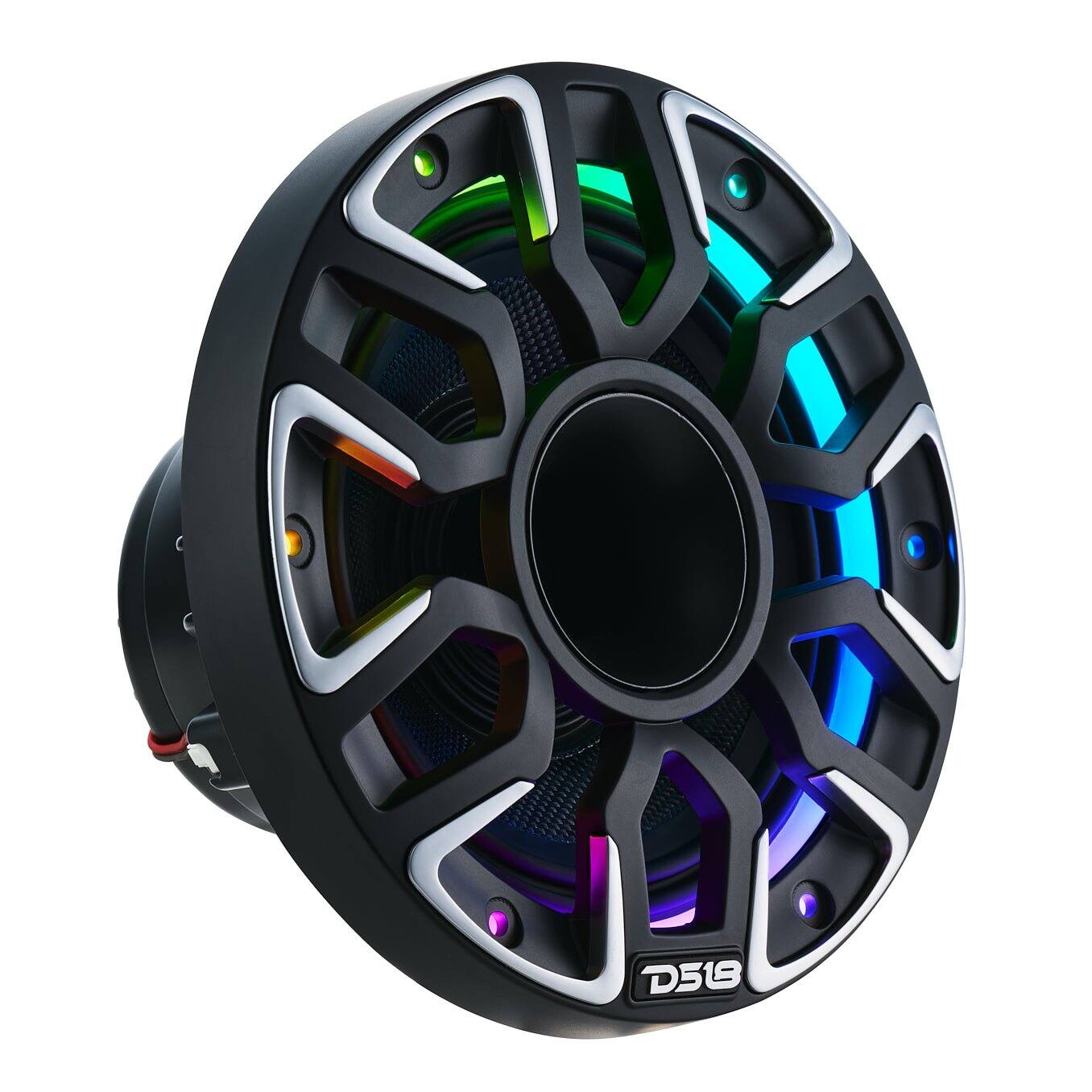 Angle. DS18 Audio - 6.5" Hybrid Coaxial Speaker With Kevlar Cone, Compression Driver and Neodymium Magnet | 200W RMS 4-Ohm - Black.