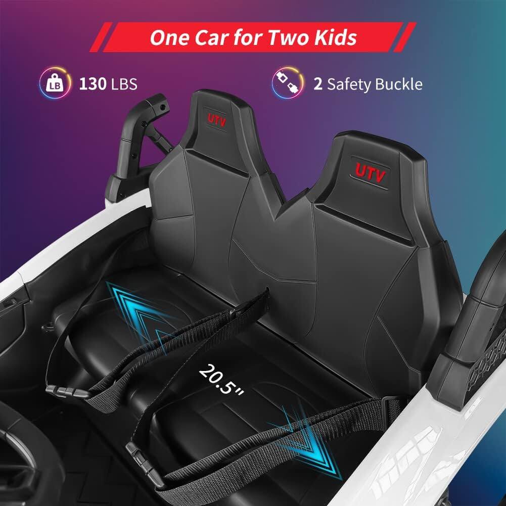 One Car for Two Kids

130 LBS

2 Safety Buckle

20.5"