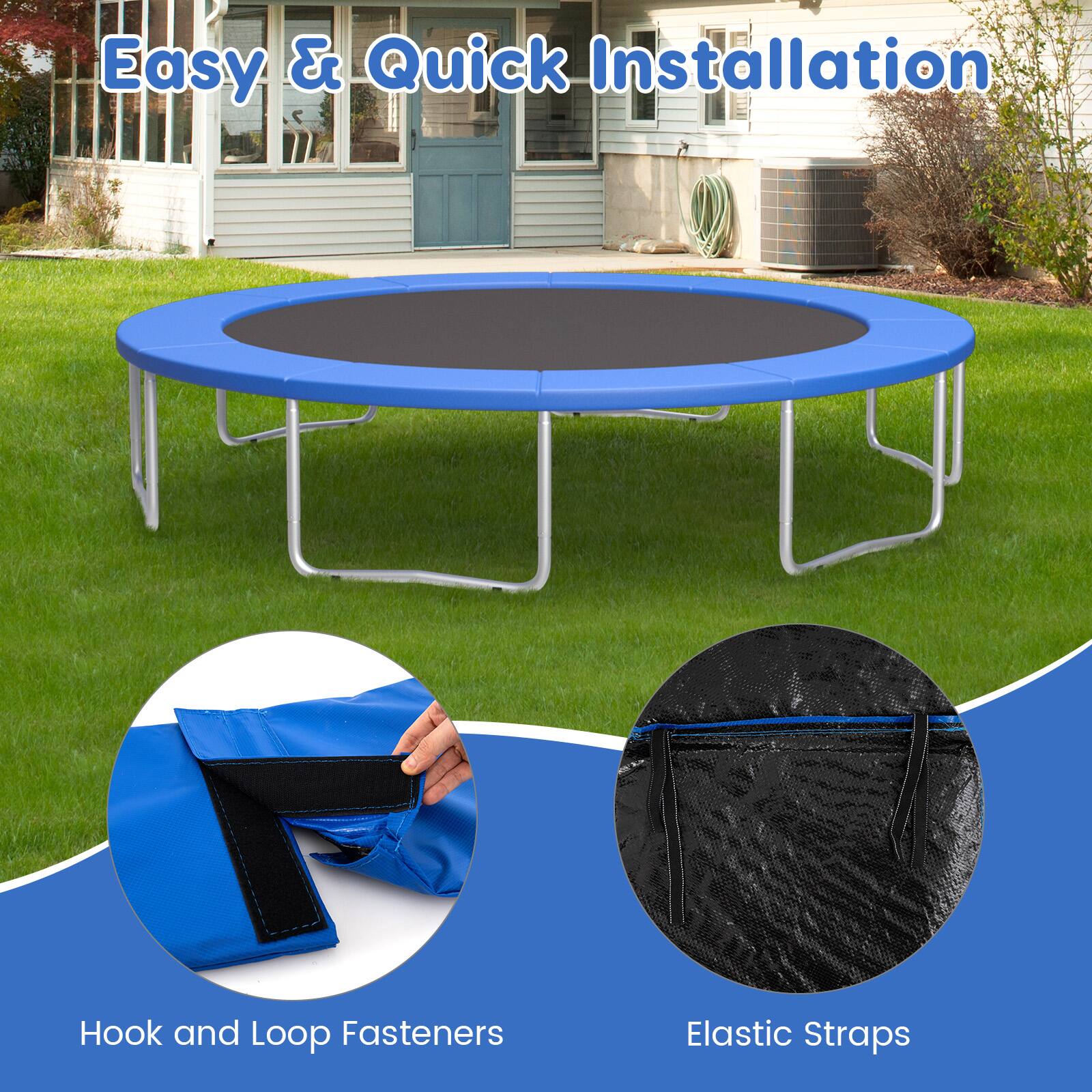 Easy & Quick Installation

Hook and Loop Fasteners

Elastic Straps