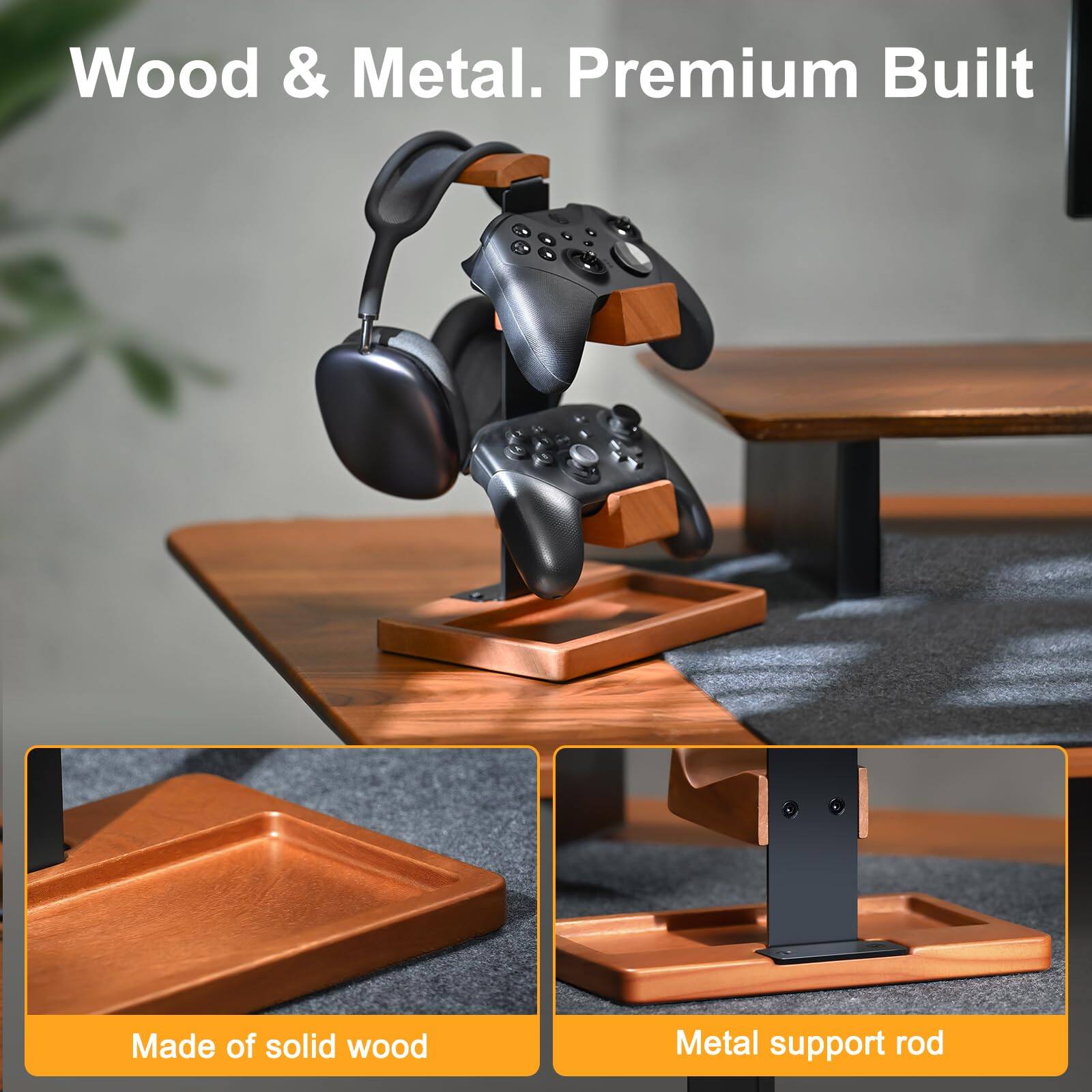 Wood & Metal. Premium Built

Made of solid wood

Metal support rod
