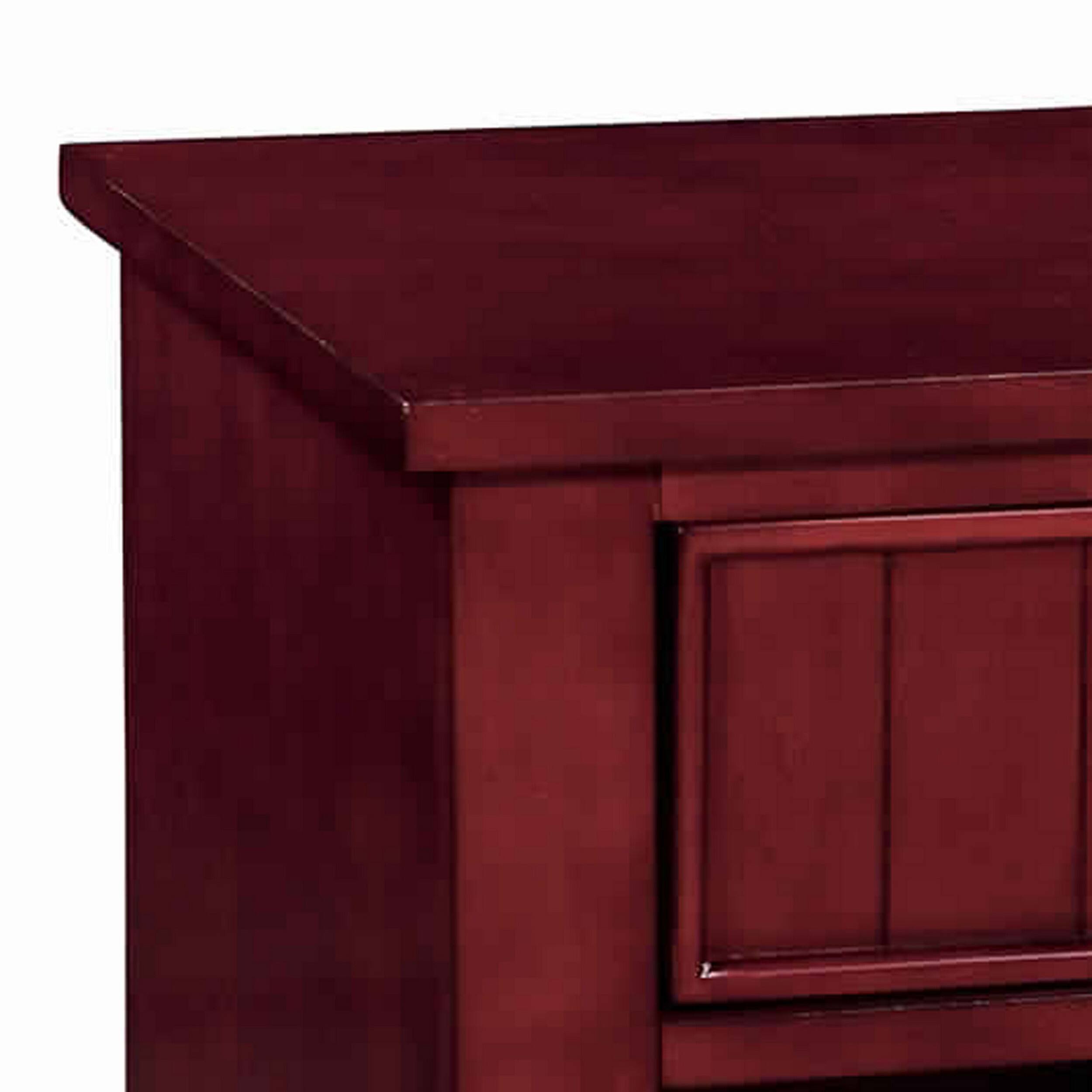 Alt View 2. Manhattan Lane - Wooden Night Stand With One Drawer And Open Shelf - Brown.