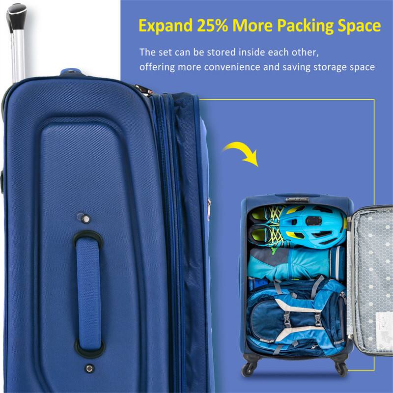 Expand 25% More Packing Space

The set can be stored inside each other, offering more convenience and saving storage space.