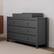 Angle. Storkcraft - Alpine 6-Drawer Double Dresser - Gray.