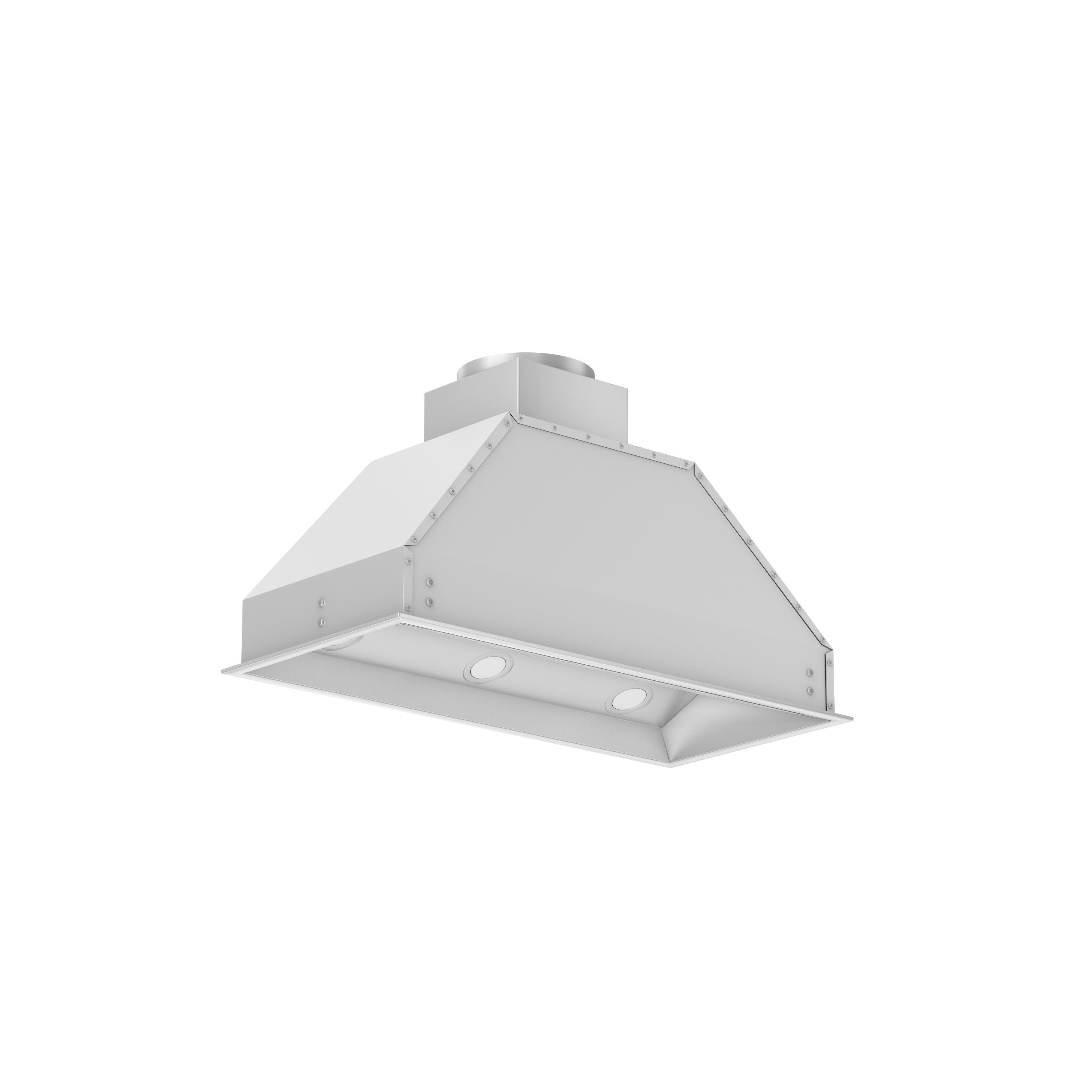Back. ZLINE - 34 in. Ducted Wall Mount Range Hood Insert in Stainless Steel (695-34) - Brushed Stainless Steel.