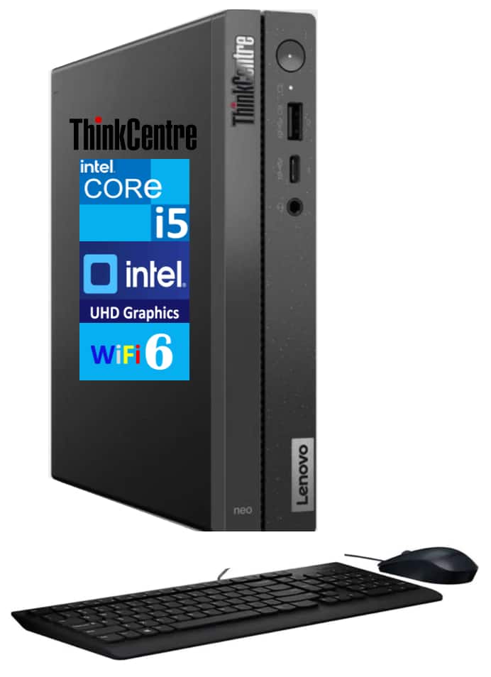 Lenovo - ThinkCentre Mini Desktop (i5-13420H, 32GB, 2TB SSD, UHD, Win 11 Pro ) - Black