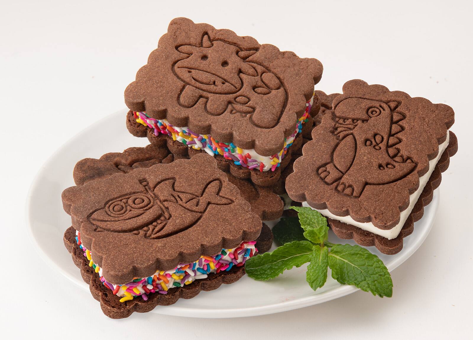 Alt View 6. MOBI - Silicone Ice Cream Sandwich Maker, T-Rex - Yellow.