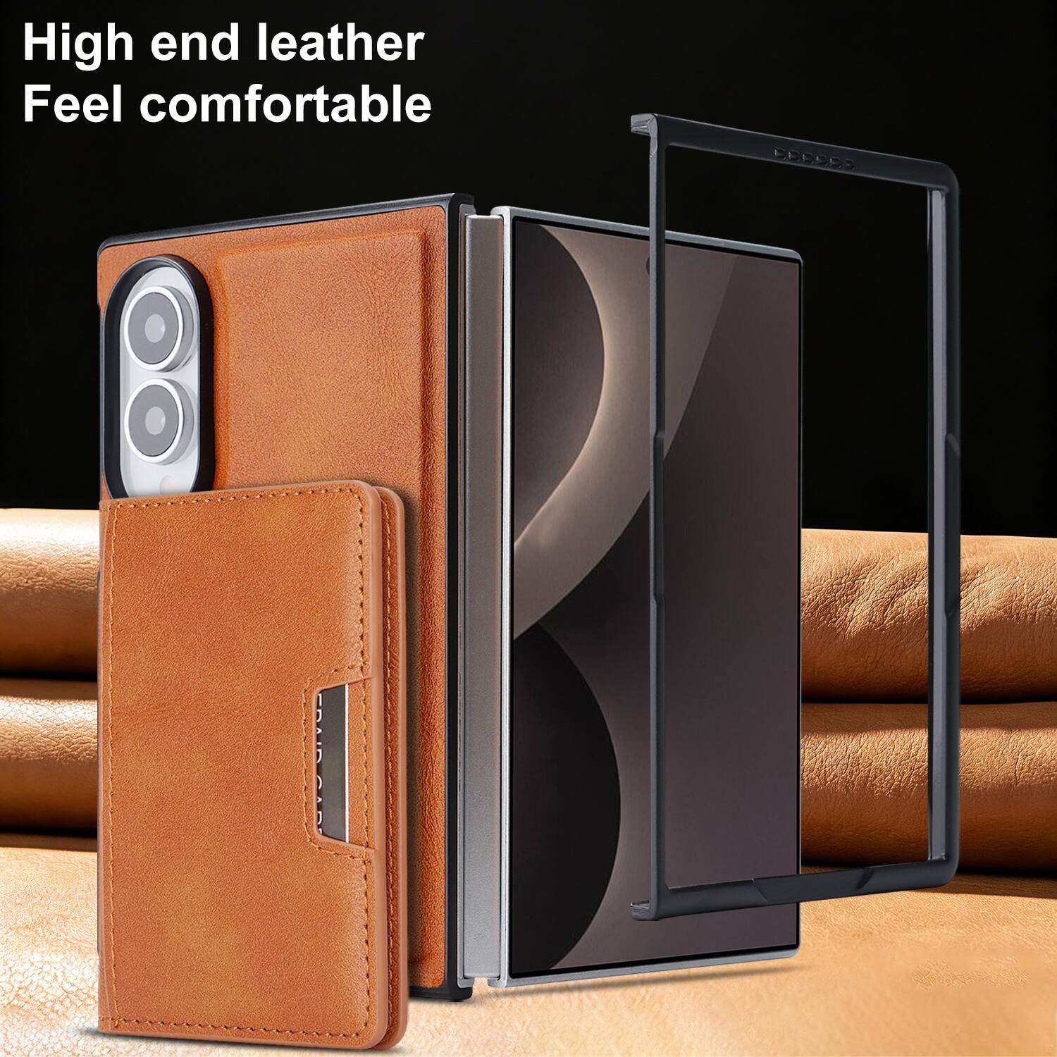 High end leather  
Feel comfortable