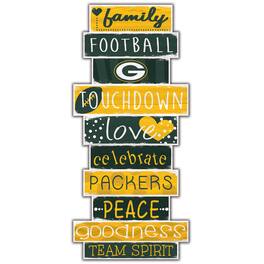 Fan Creations - Green Bay Packers 5'' x 24'' Celebrations Stack Sign - Multicolor