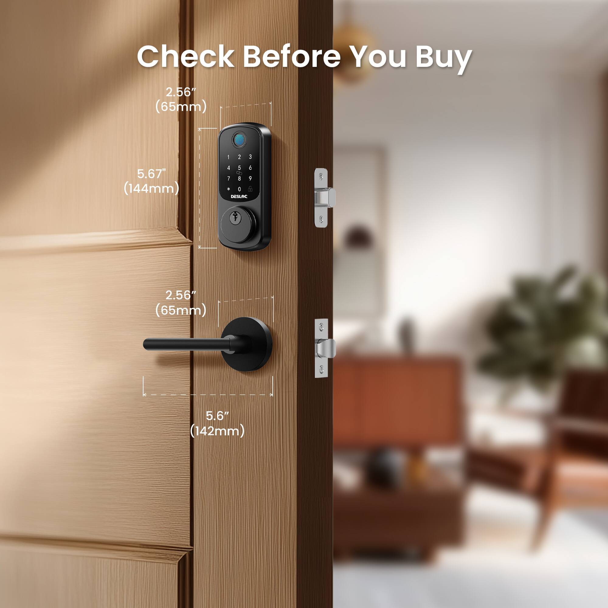 Check Before You Buy

2.56" (65mm)  
5.67" (144mm)  
DESLRE 2.56" (65mm)  
5.6" (142mm)