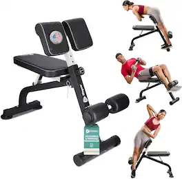 LifePro - Roman Chair Hyperextension Bench Adjustable Back Extension Machine Sit Up Bench for Home Gym - Gray