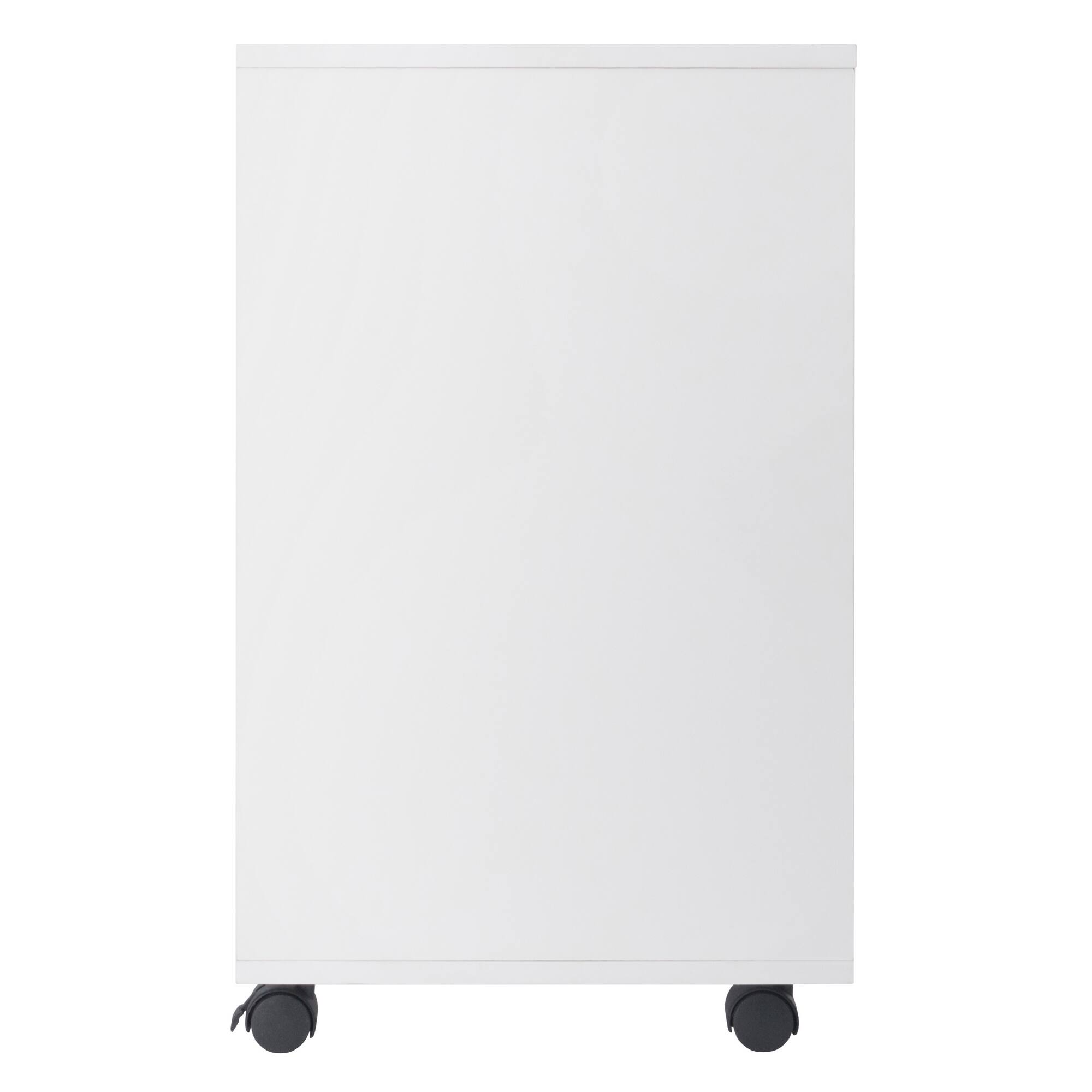 Alt View 4. Winsome Wood - Halifax Bins & Drawers Multi-Storage Wide Mobile Cabinet - White.