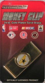 RICO Industries, Inc.  
TAG EXPRESS  
MONEY CLIP  
24 kt. Gold Plated Solid Brass  

OFFICIALLY LICENSED PRODUCT