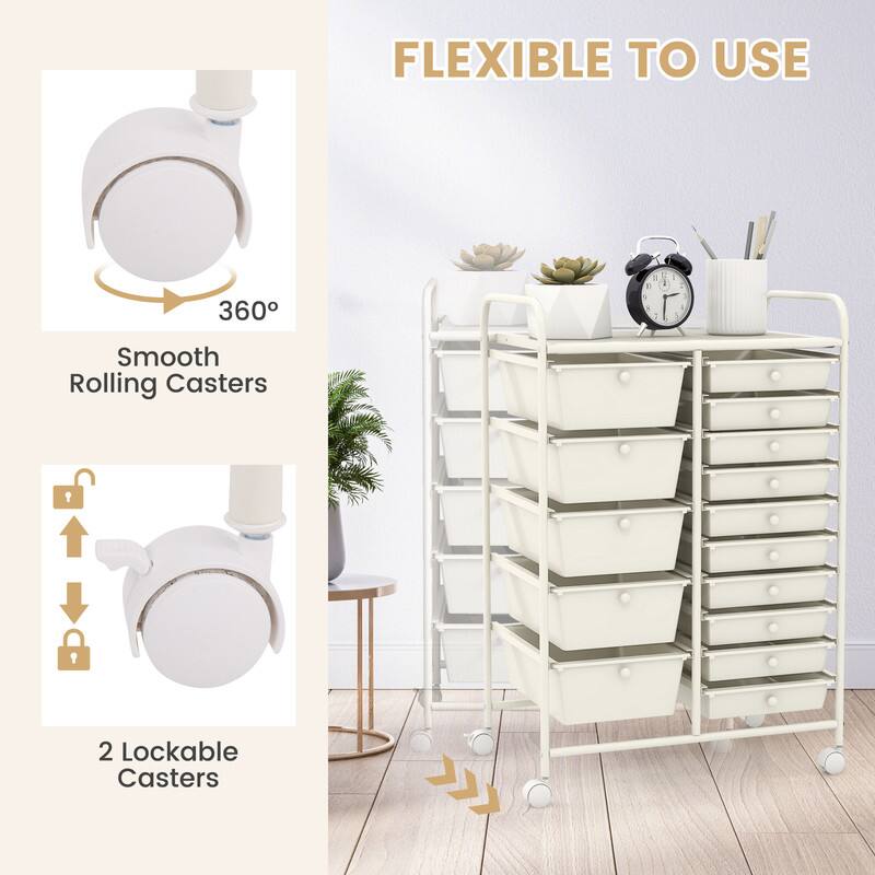 FLEXIBLE TO USE

360°

Smooth Rolling Casters

2 Lockable Casters