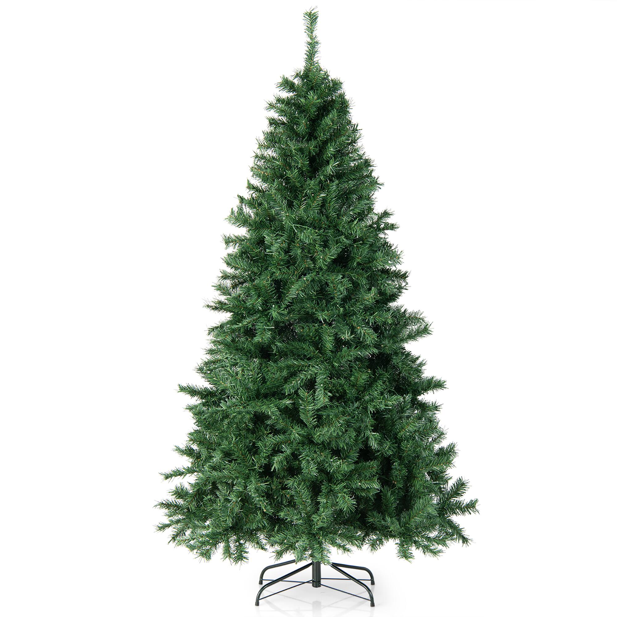 Alt View 9. Gymax - Gymax 7FT Pre-Lit Hinged Artificial Christmas Tree Decor Tree 3-Minute Quick Shape - Green.