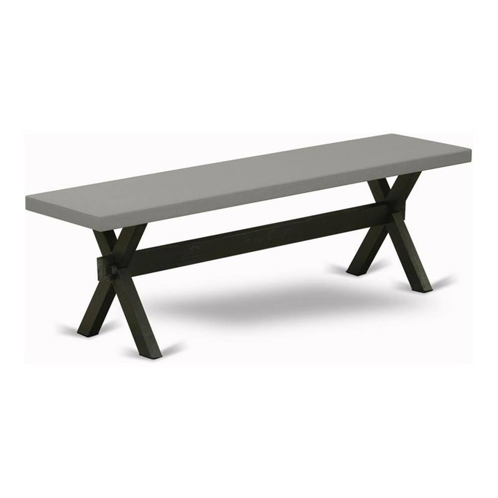 Left. East West Furniture - East West Furniture X-Style Modern Dining Room Bench with Wood Seat - Brown.