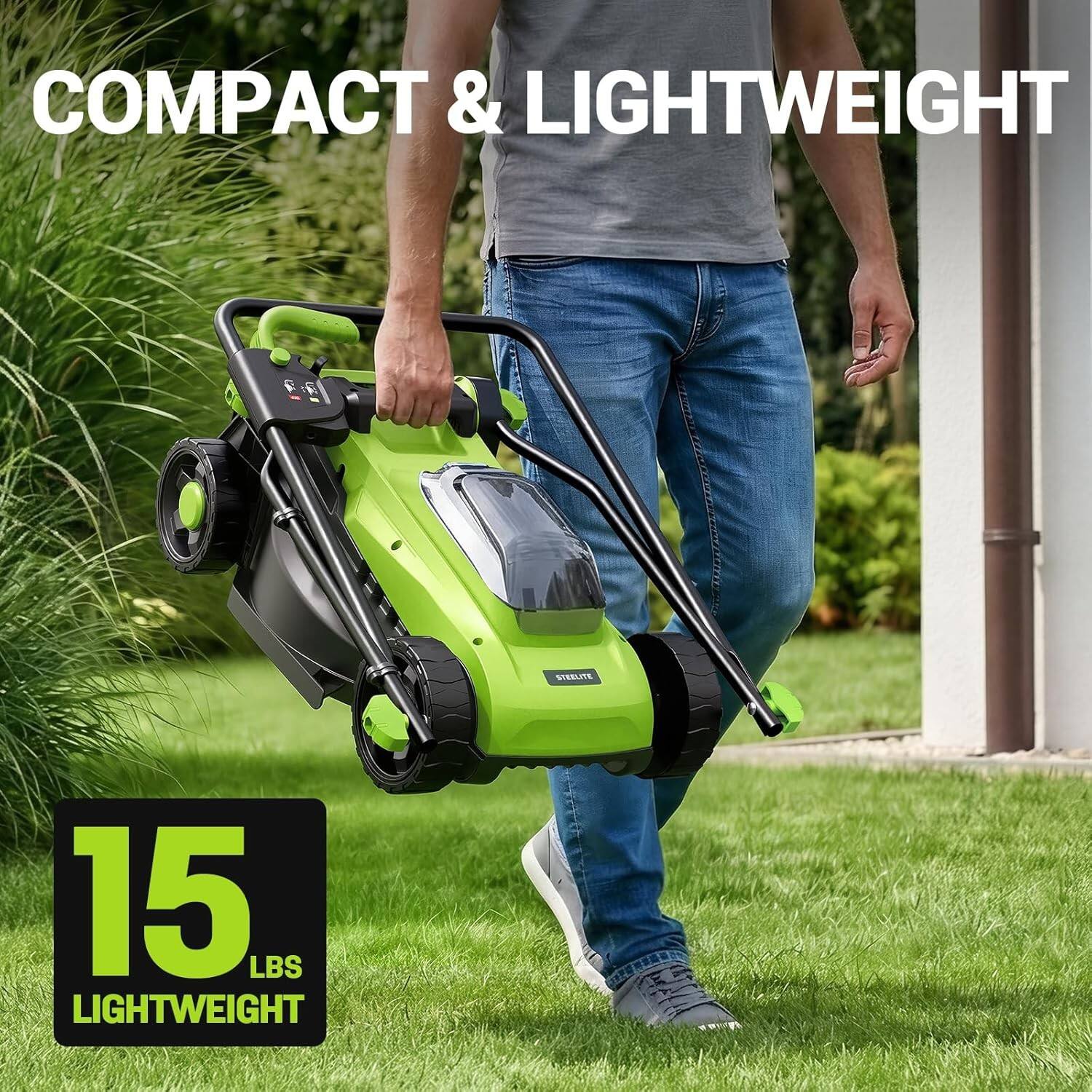 COMPACT & LIGHTWEIGHT  
15 LBS LIGHTWEIGHT