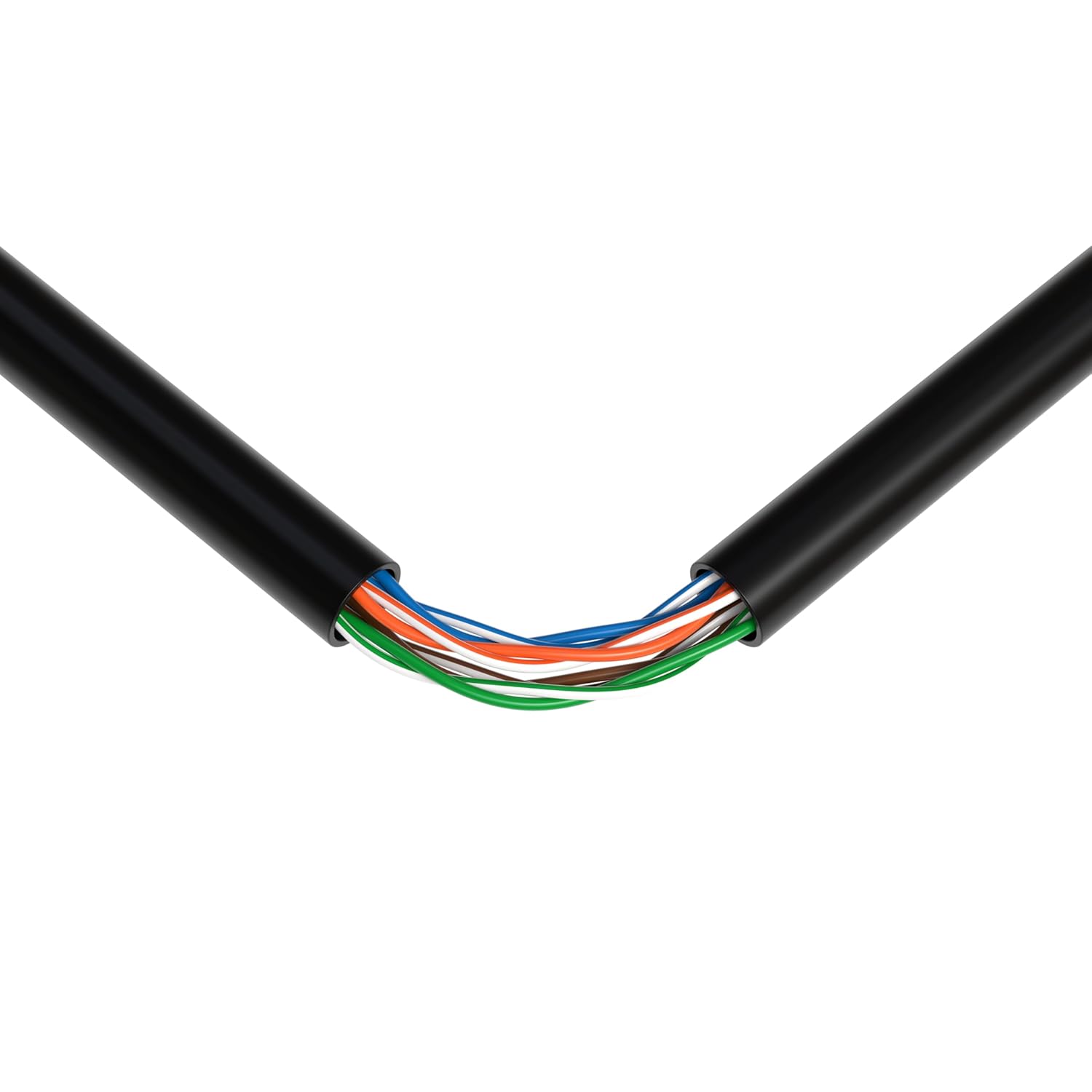 Alt View 1. Cables Direct Online - 500ft Cat5e Solid 24AWG Cable UTP Cat5 Bulk Pull Box Network Copper Clad Aluminum LAN Wire, Unshielded, Black.