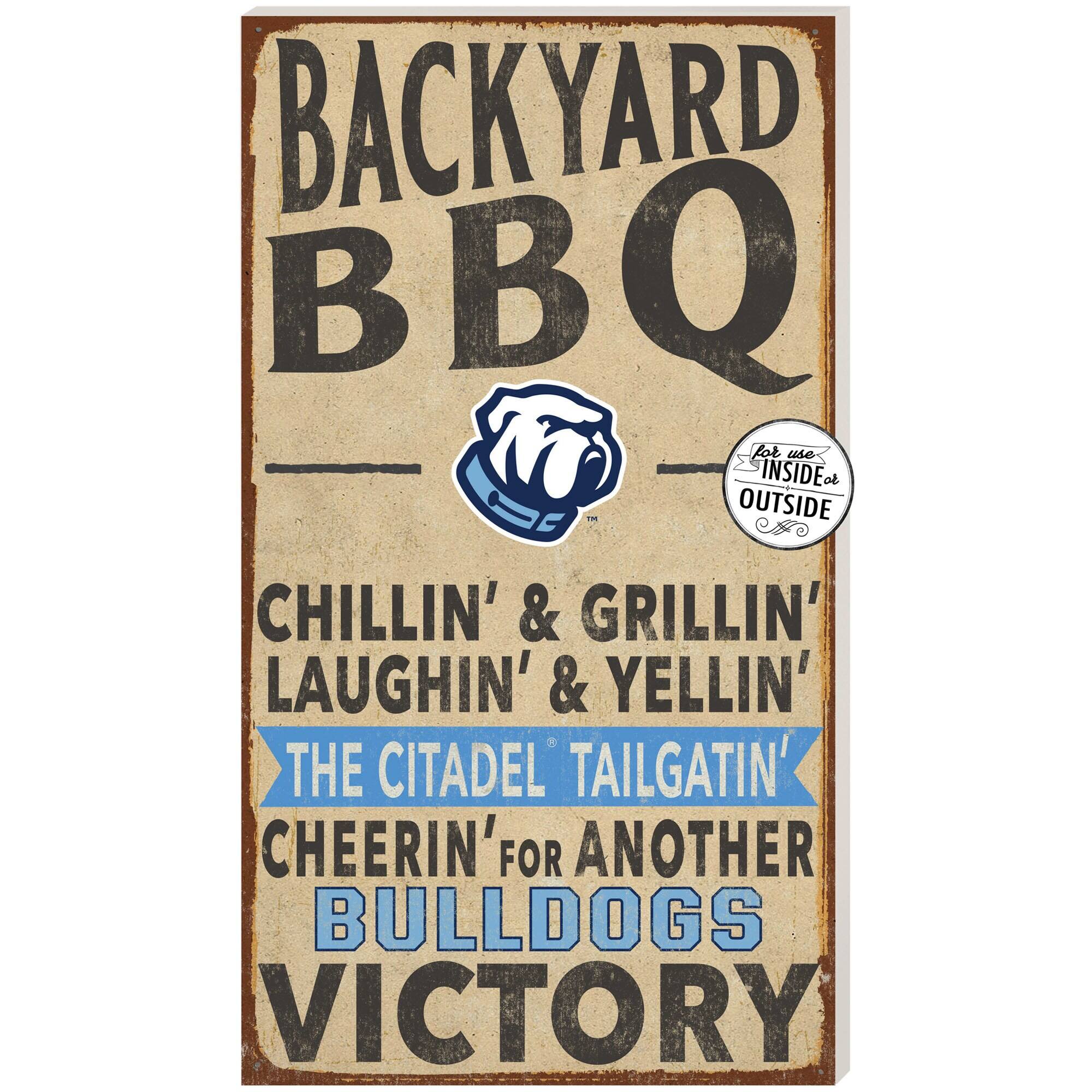 Citadel Bulldogs 11'' x 20'' Indoor/Outdoor BBQ Sign