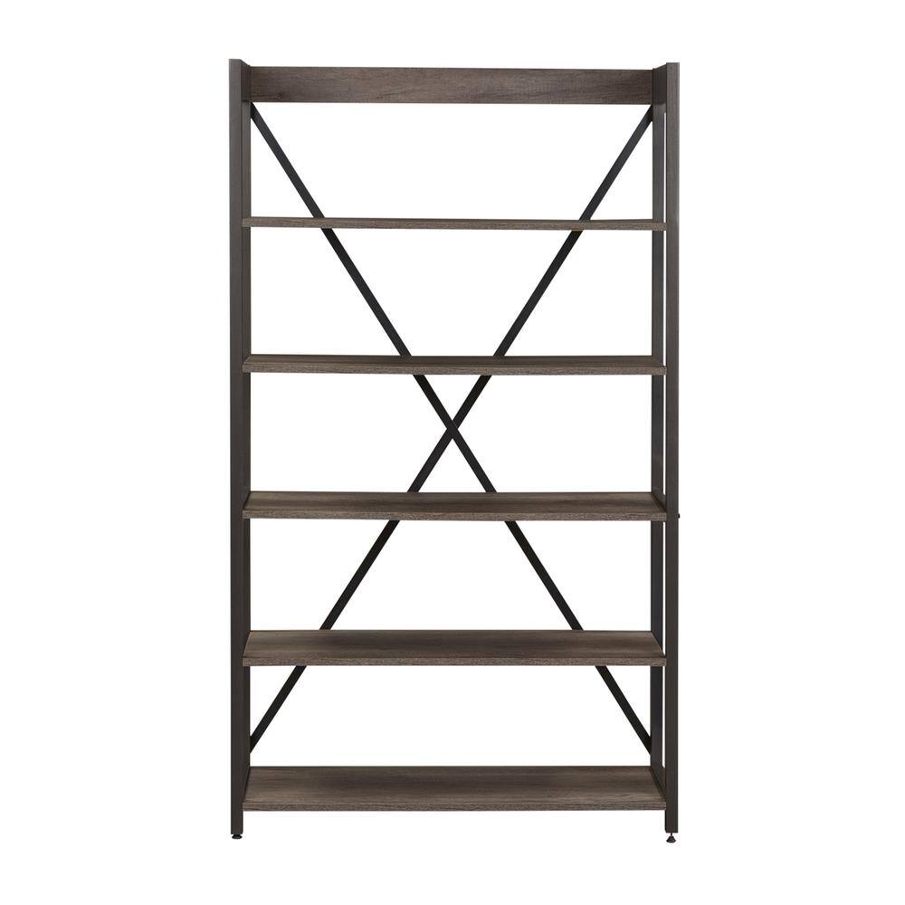 Back. Liberty Furniture Industries - Tanners Creek Bookcase in Graystone - Gray.