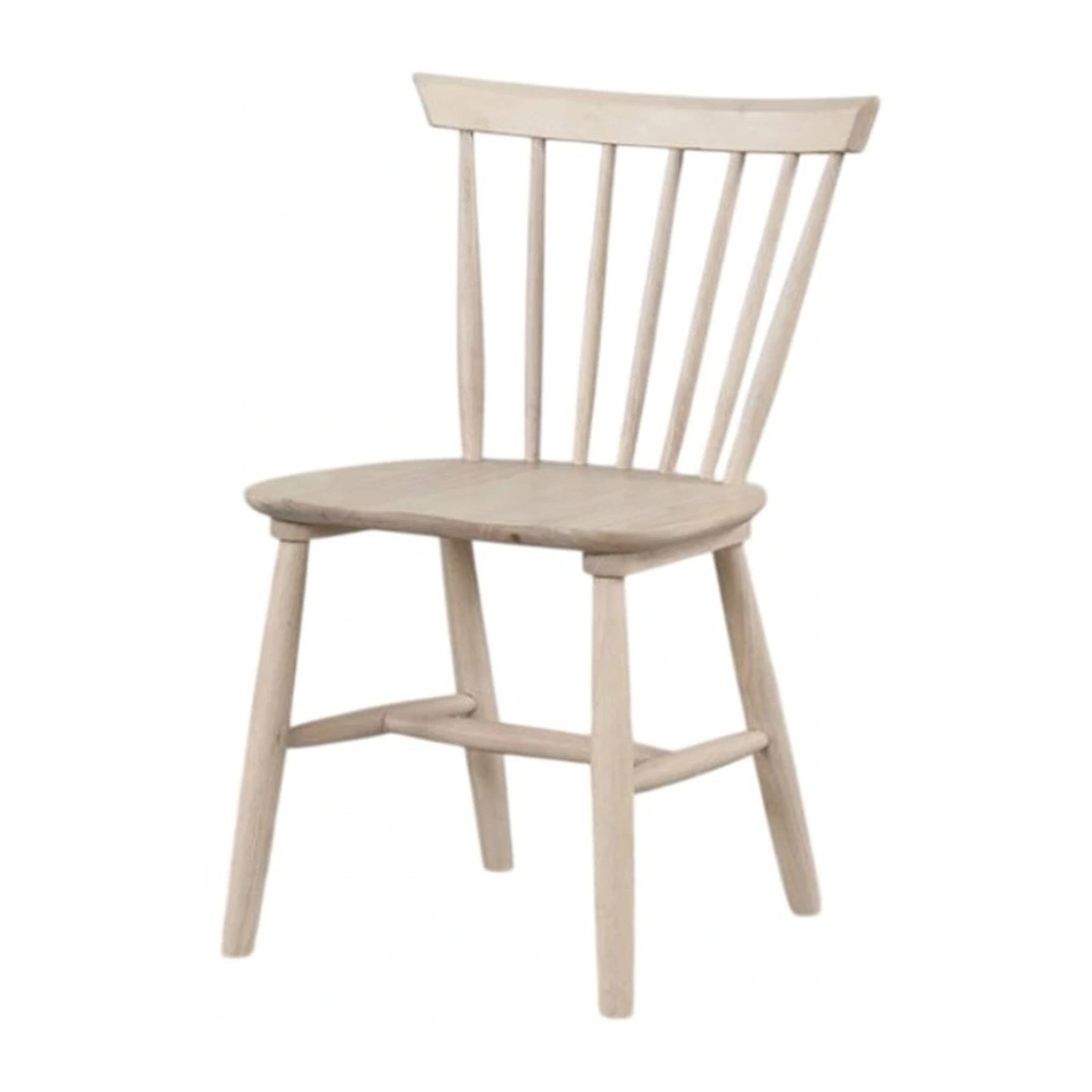 Alt View 1. Manhattan Lane - Baylee Side Dining Chair Set of 2, Spindle Back, Tapered Legs - White Oak.