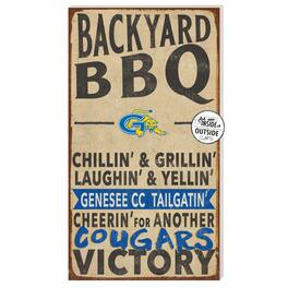 Jardine - SUNY Genesee Community College 11" x 20" Indoor/Outdoor BBQ Sign - Brown